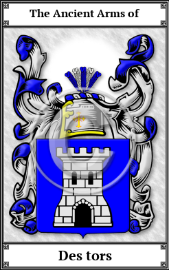 Des tors Family Crest Download (JPG)  Book Plated - 150 DPI